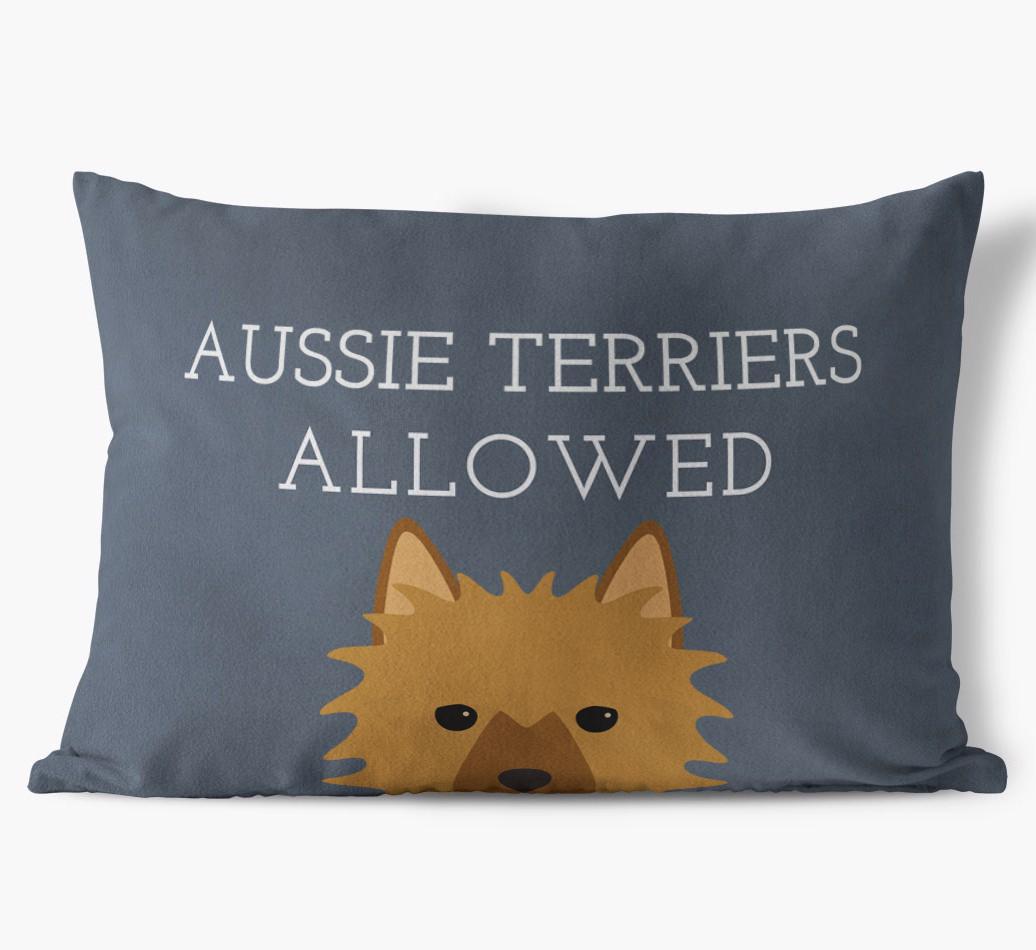 Dogs Allowed: Personalized {breedFullName} Soft Touch Pillow