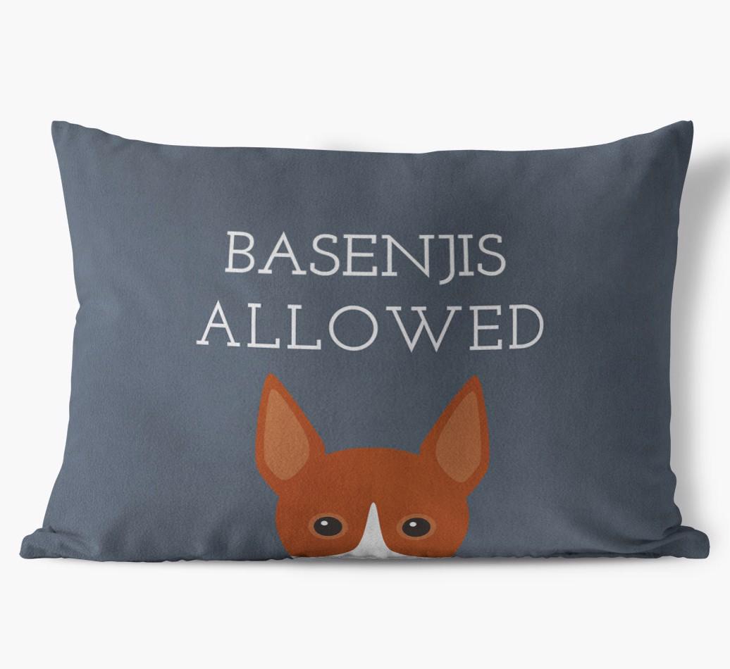 Dogs Allowed: Personalized {breedFullName} Soft Touch Pillow