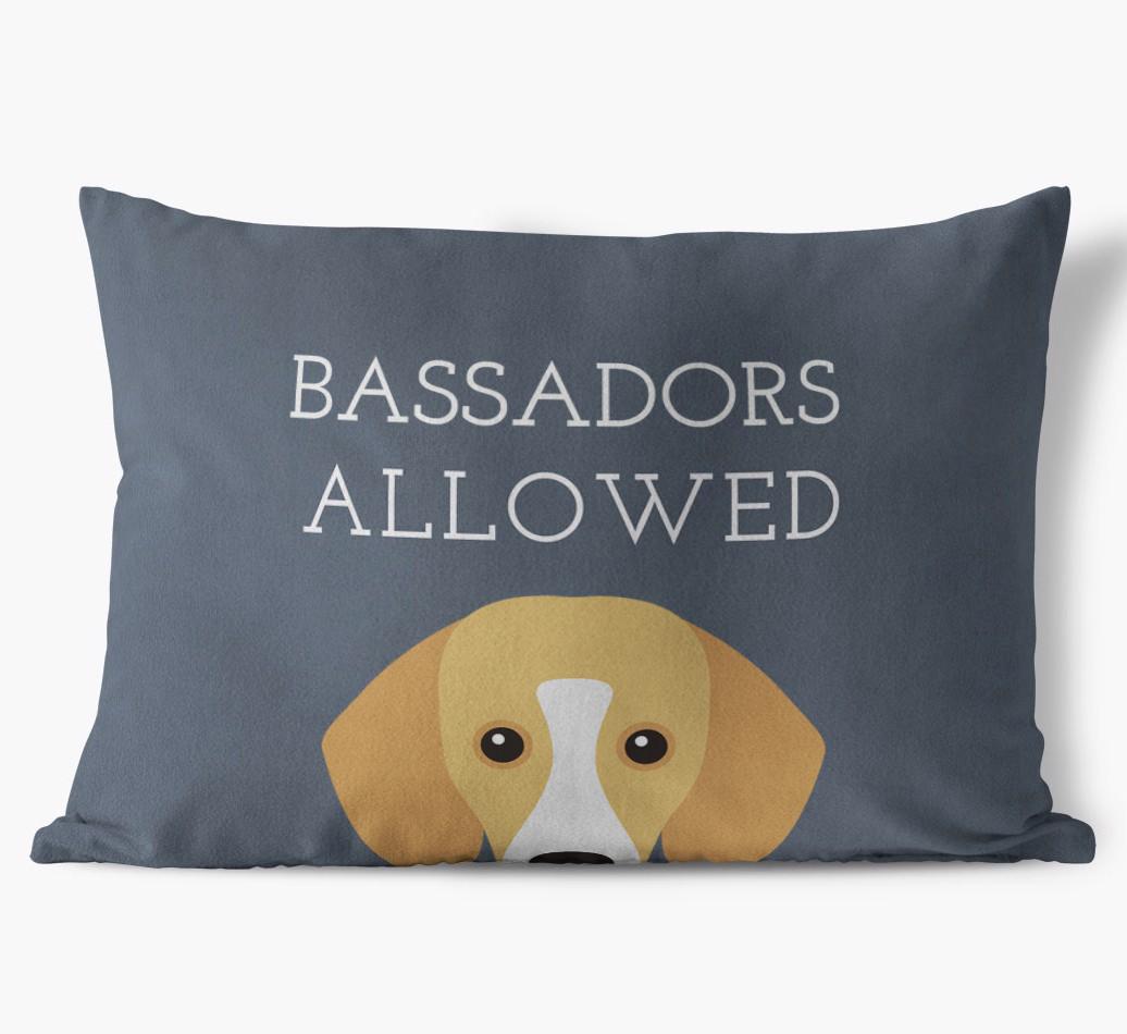 Dogs Allowed: Personalized {breedFullName} Soft Touch Pillow