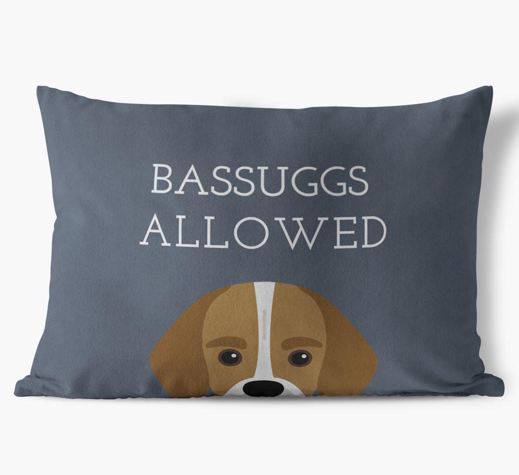 Dogs Allowed: Personalized {breedFullName} Soft Touch Pillow
