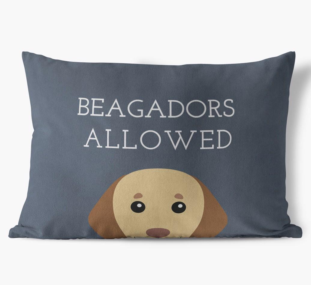Dogs Allowed: Personalized {breedFullName} Soft Touch Pillow