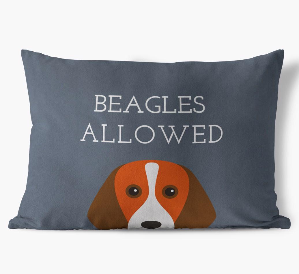 Dogs Allowed: Personalized {breedFullName} Soft Touch Pillow