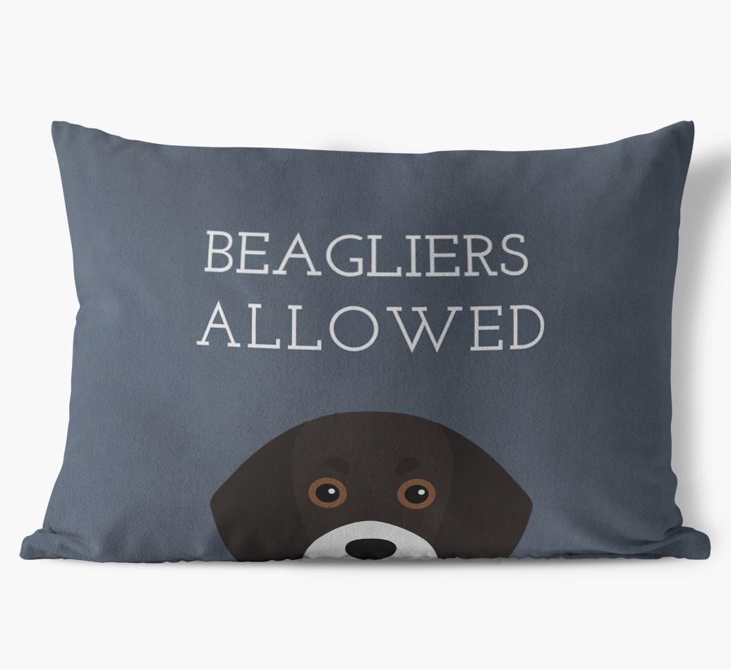 Dogs Allowed: Personalized {breedFullName} Soft Touch Pillow