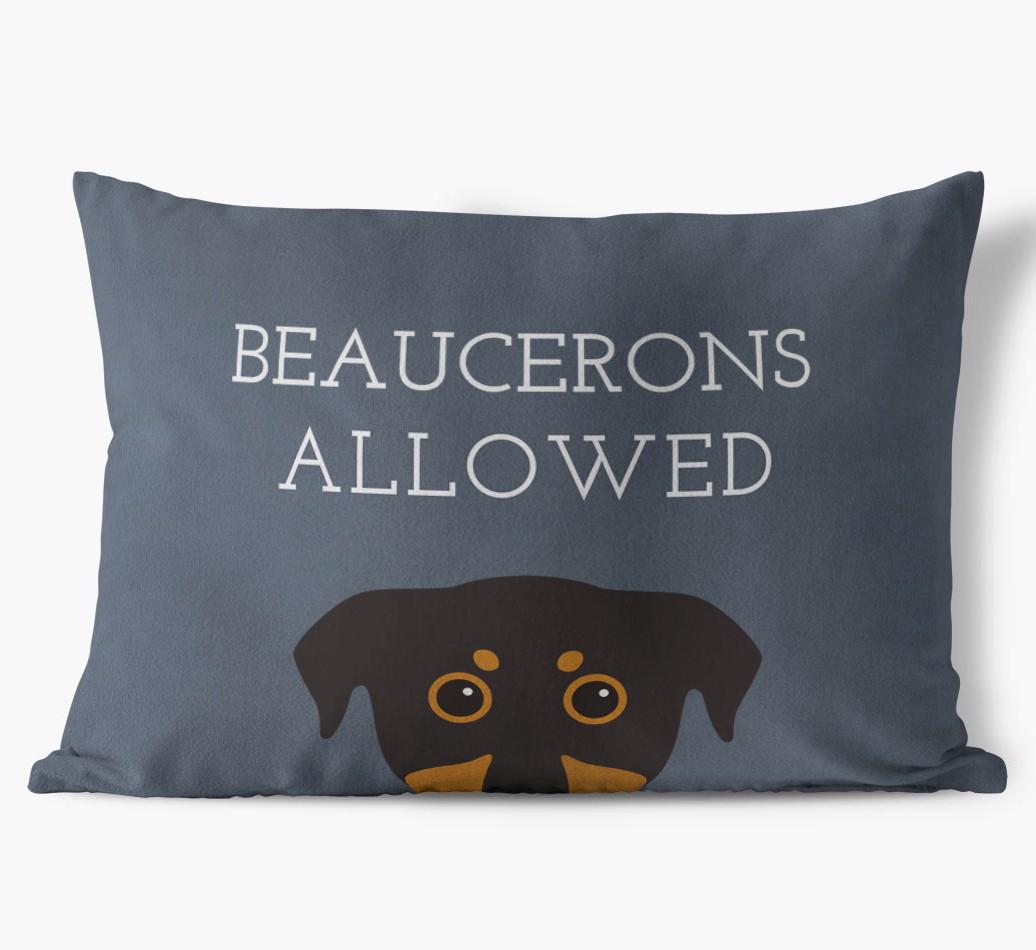 Dogs Allowed: Personalized {breedFullName} Soft Touch Pillow