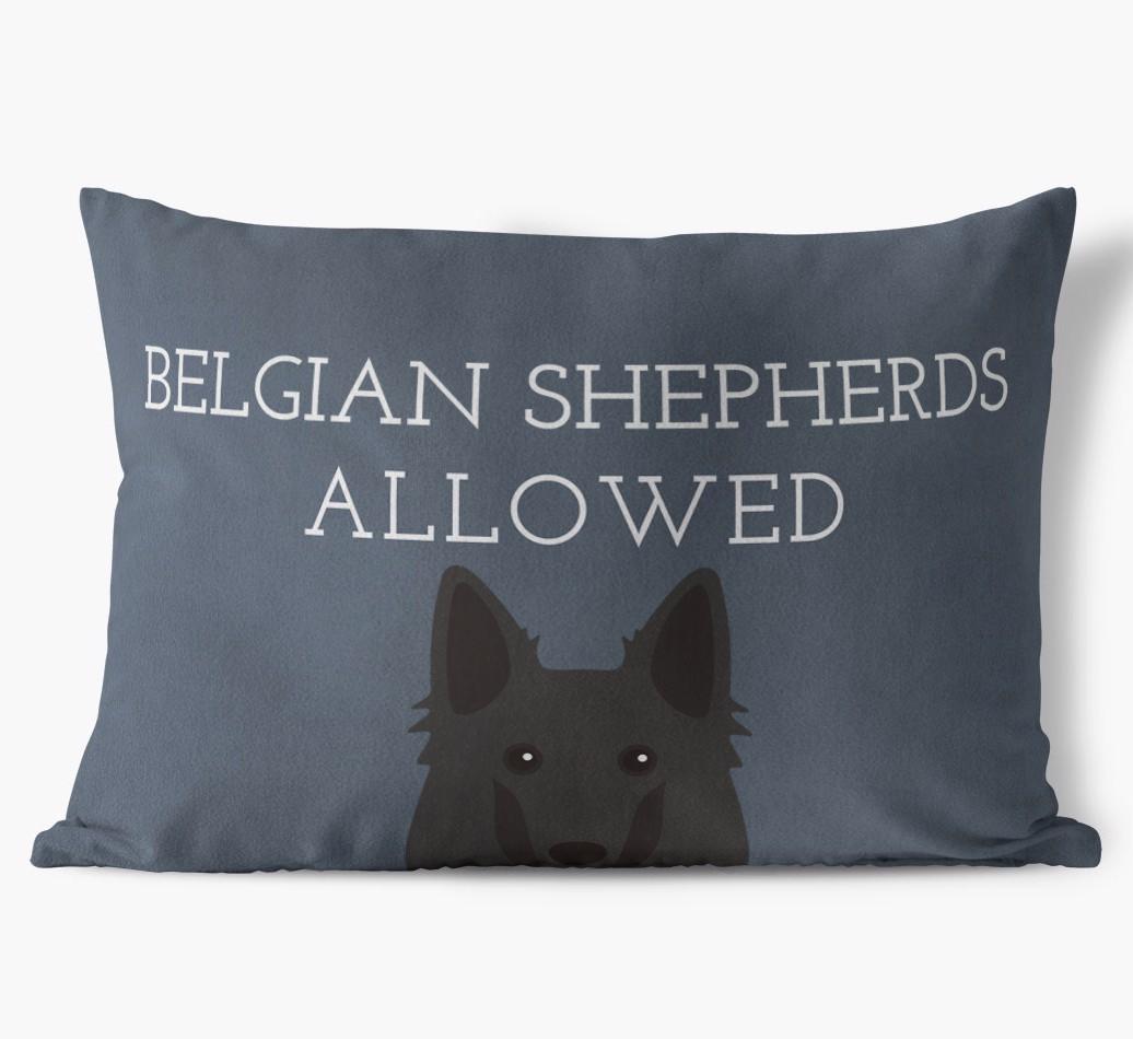 Dogs Allowed: Personalized {breedFullName} Soft Touch Pillow