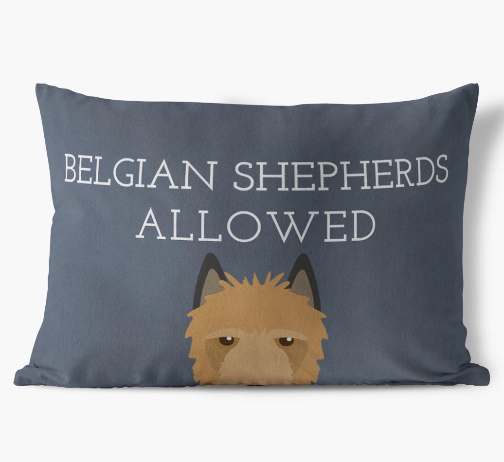 Dogs Allowed: Personalized {breedFullName} Soft Touch Pillow
