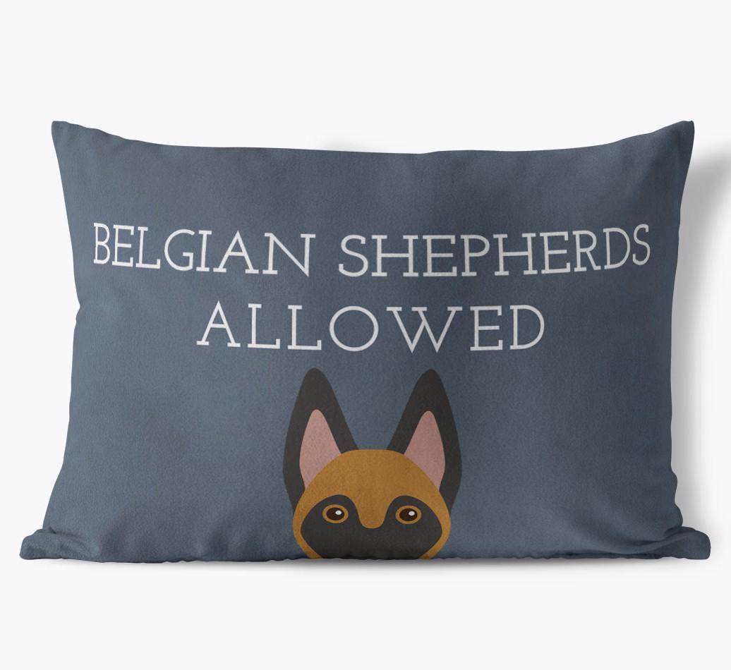 Dogs Allowed: Personalized {breedFullName} Soft Touch Pillow