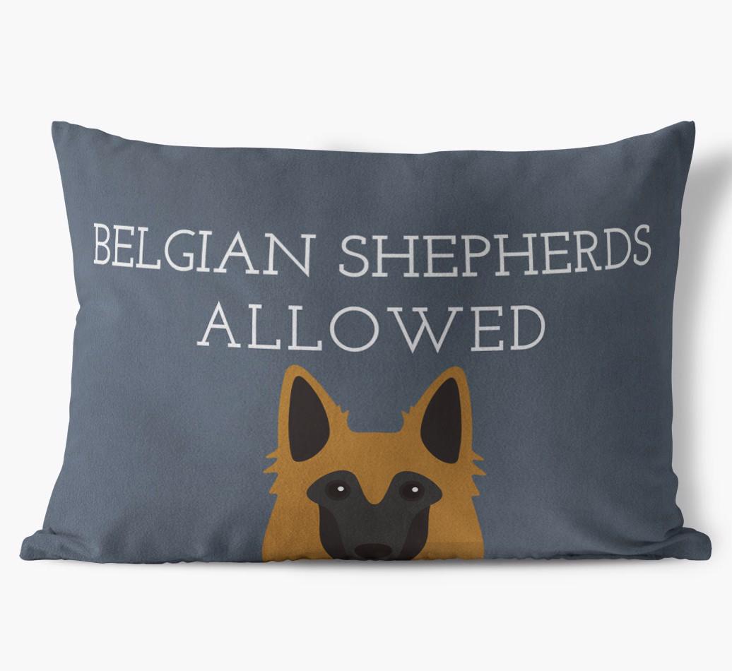 Dogs Allowed: Personalized {breedFullName} Soft Touch Pillow