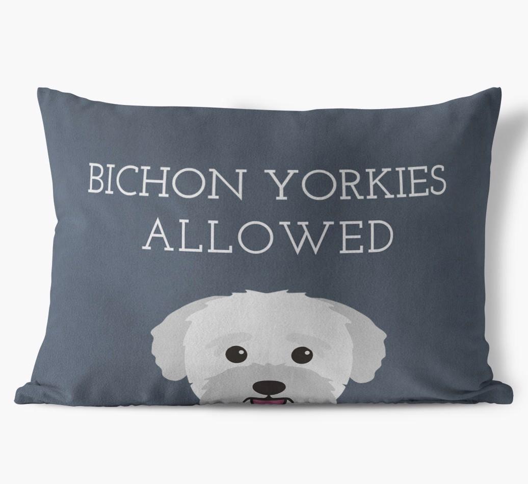Dogs Allowed: Personalized {breedFullName} Soft Touch Pillow