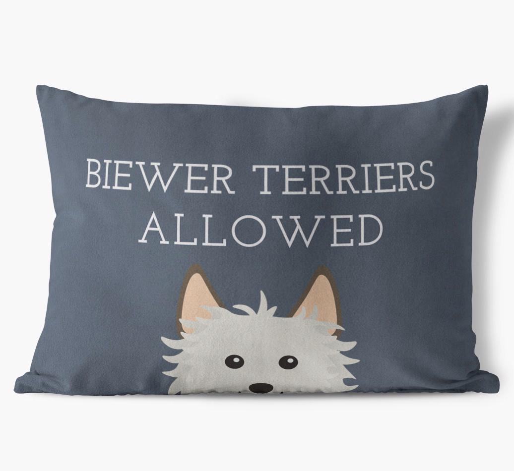 Dogs Allowed: Personalized {breedFullName} Soft Touch Pillow