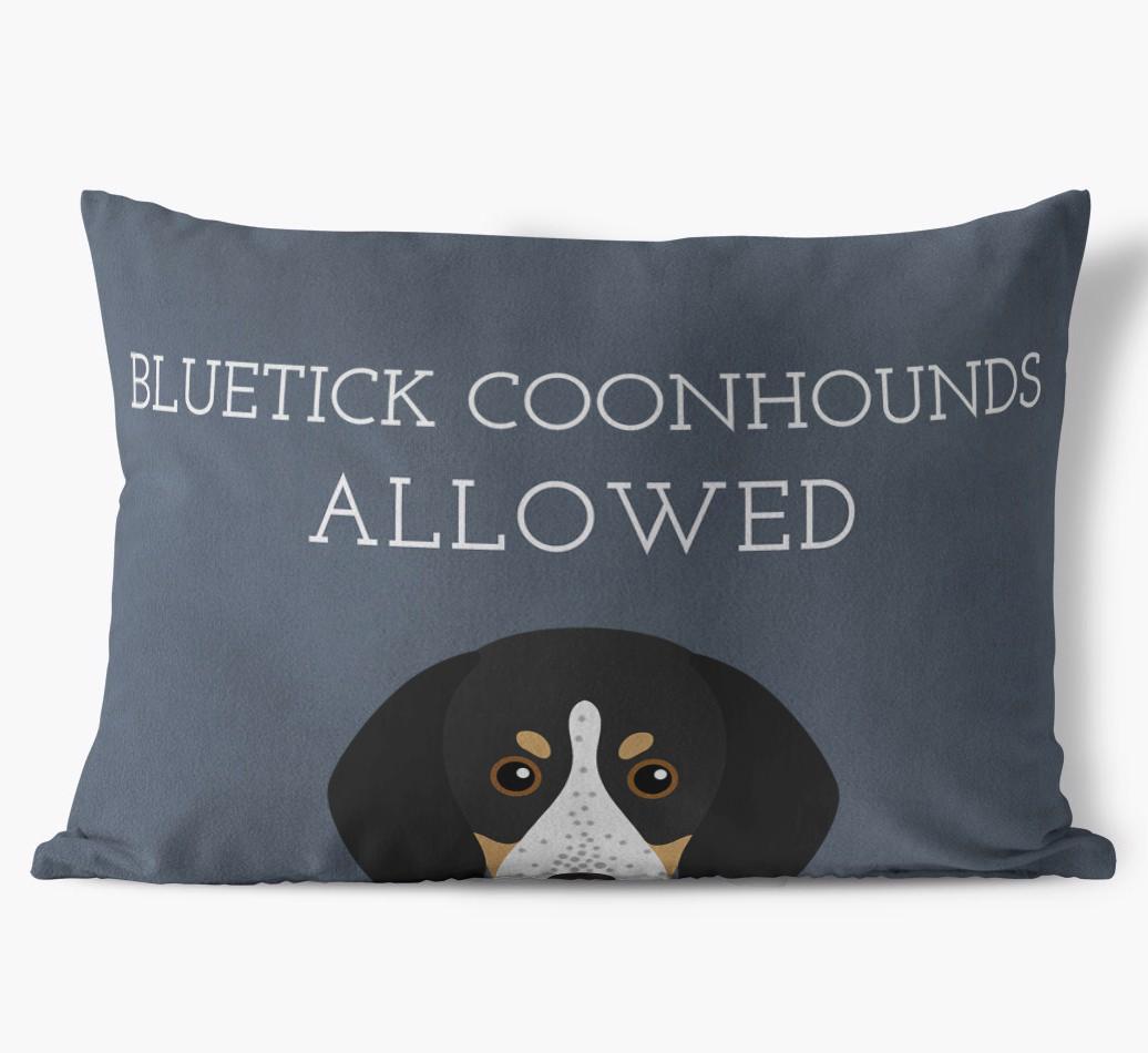Dogs Allowed: Personalized {breedFullName} Soft Touch Pillow