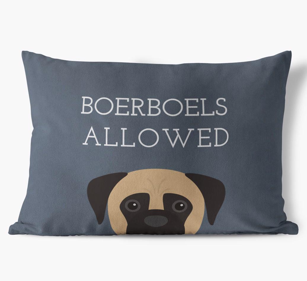 Dogs Allowed: Personalized {breedFullName} Soft Touch Pillow