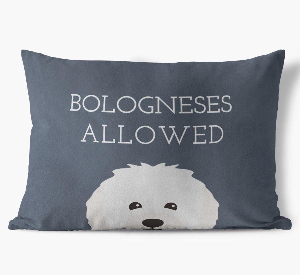 Dogs Allowed: Personalized {breedFullName} Soft Touch Pillow