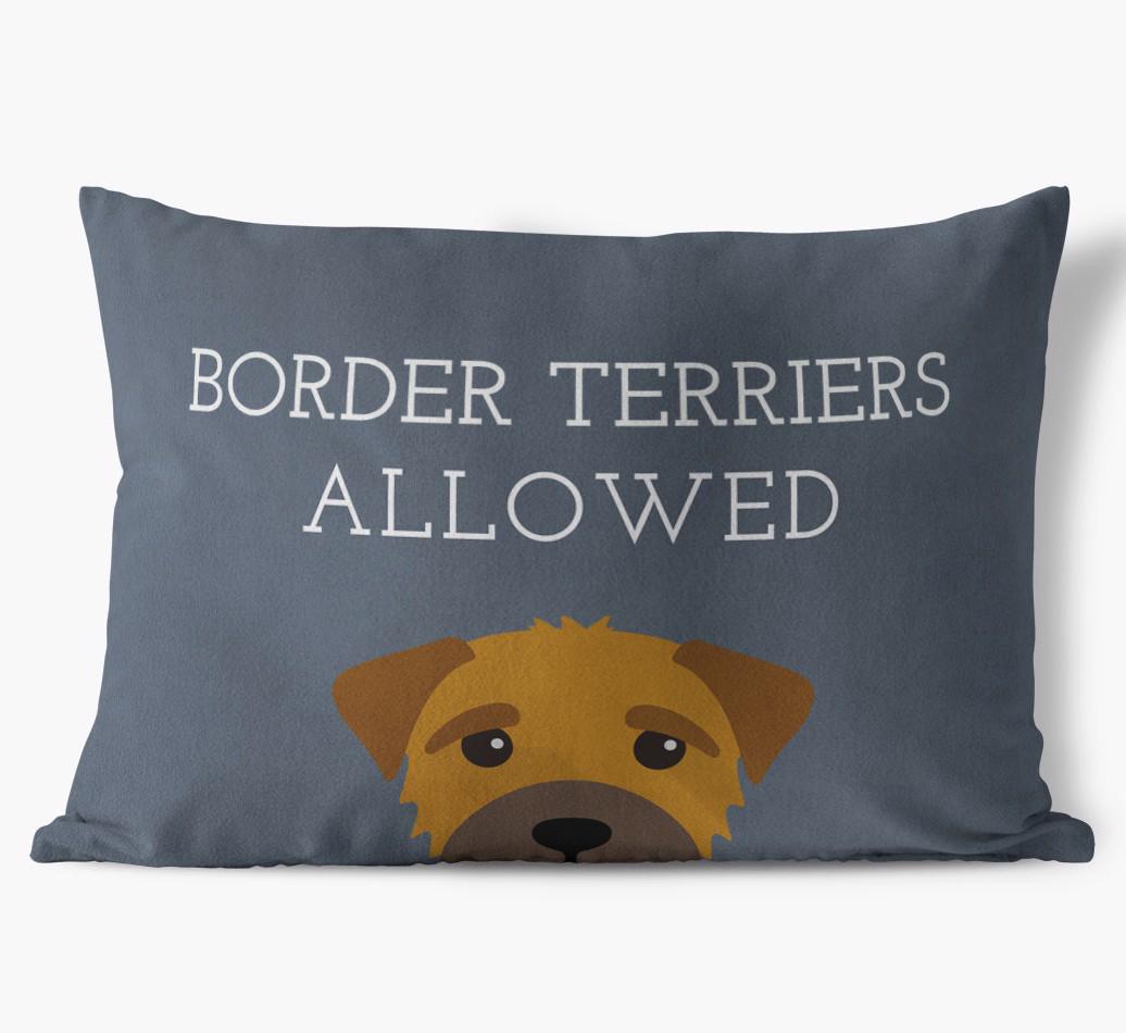 Dogs Allowed: Personalized {breedFullName} Soft Touch Pillow