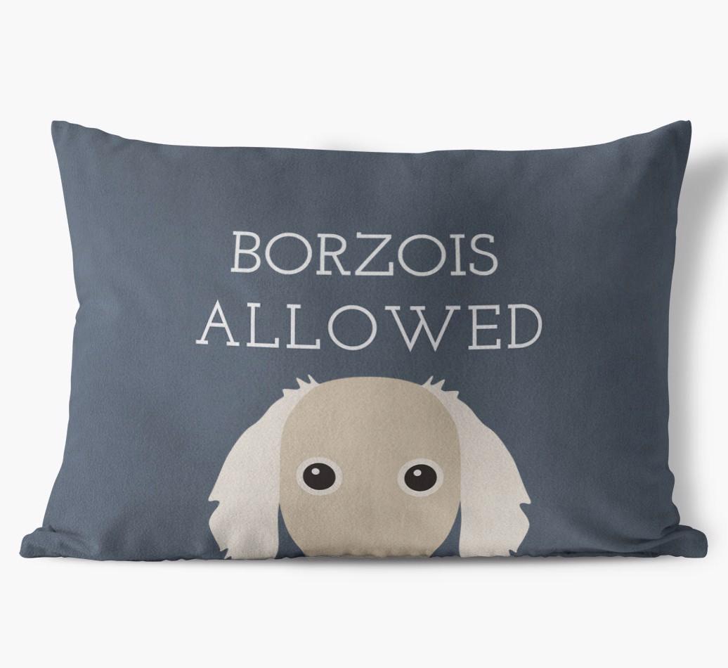 Dogs Allowed: Personalized {breedFullName} Soft Touch Pillow