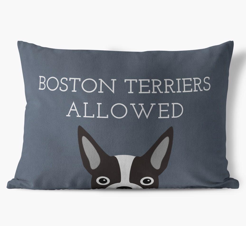 Dogs Allowed: Personalized {breedFullName} Soft Touch Pillow