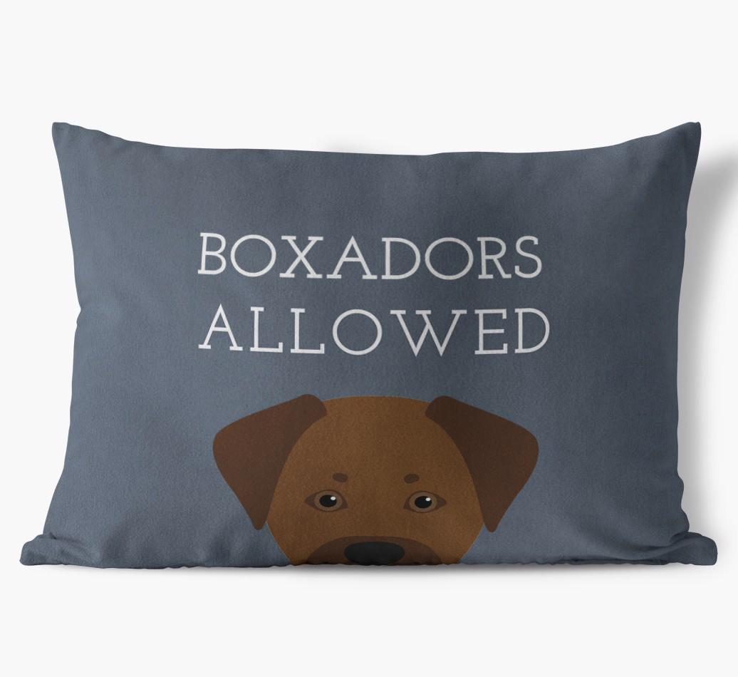 Dogs Allowed: Personalized {breedFullName} Soft Touch Pillow