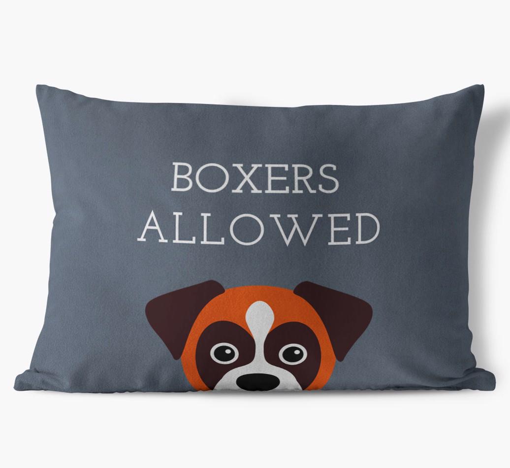 Dogs Allowed: Personalized {breedFullName} Soft Touch Pillow