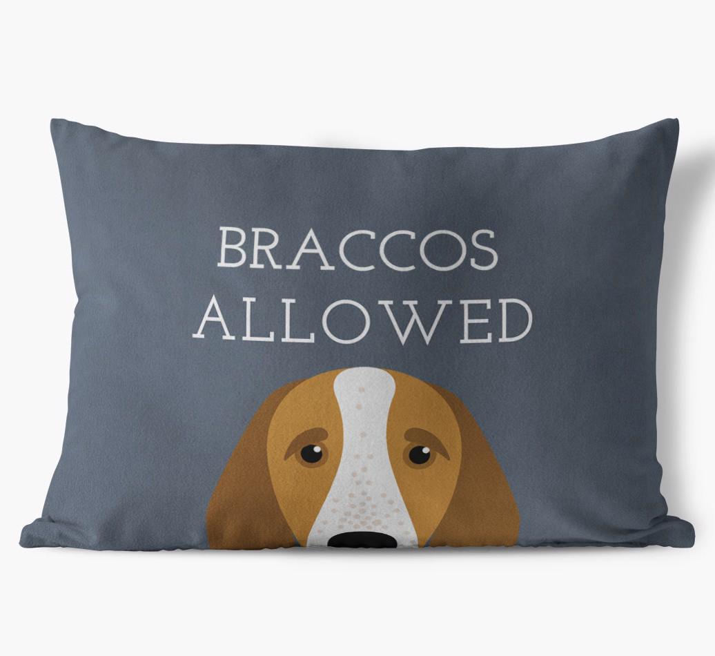 Dogs Allowed: Personalized {breedFullName} Soft Touch Pillow