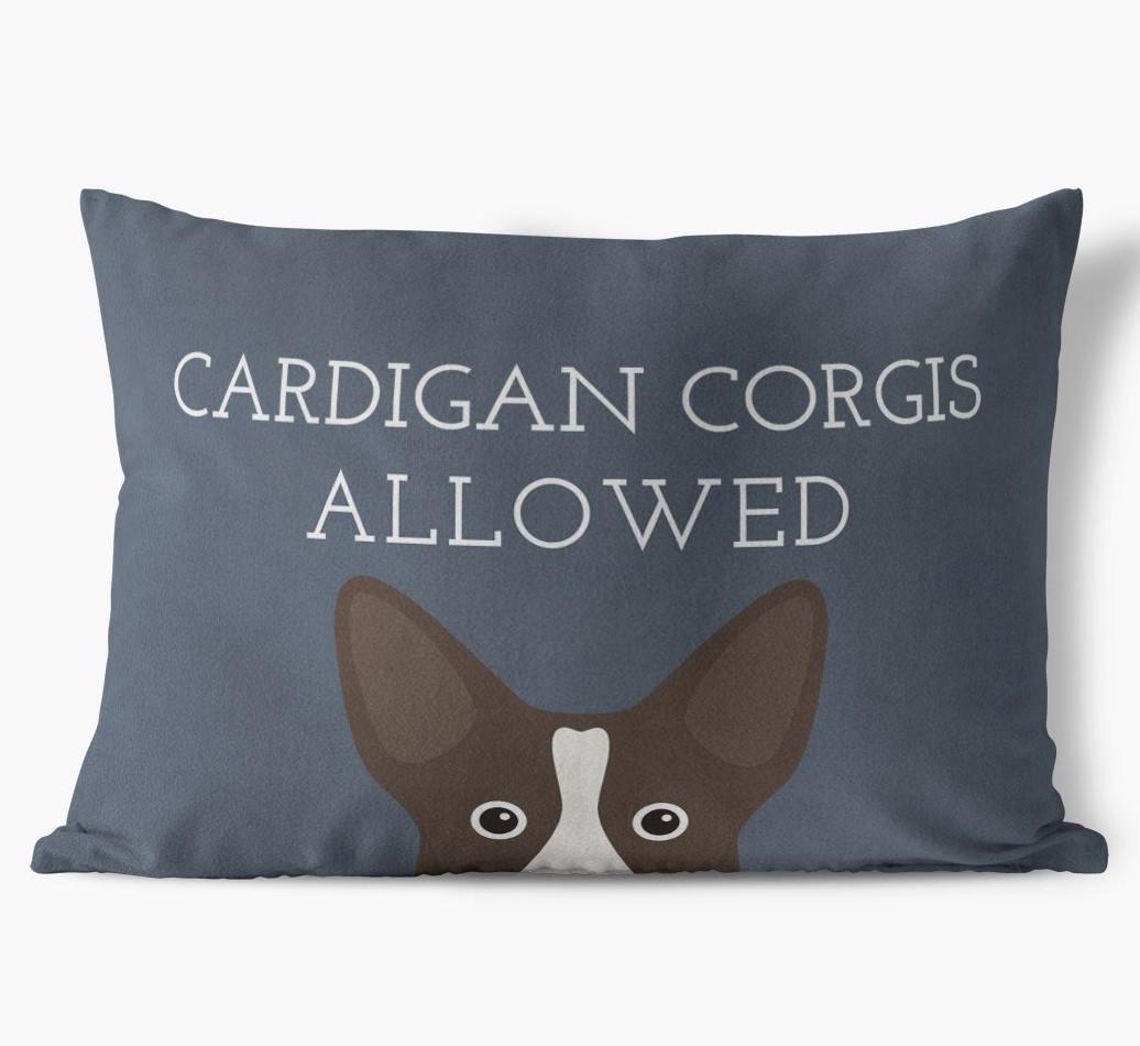 Dogs Allowed: Personalized {breedFullName} Soft Touch Pillow