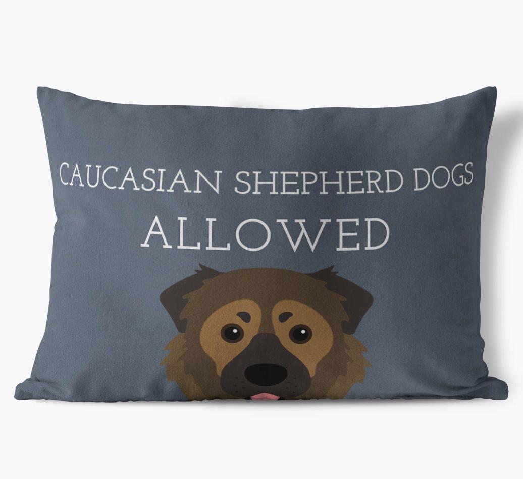Dogs Allowed: Personalized {breedFullName} Soft Touch Pillow