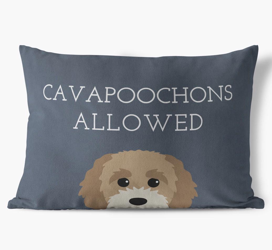 Dogs Allowed: Personalized {breedFullName} Soft Touch Pillow