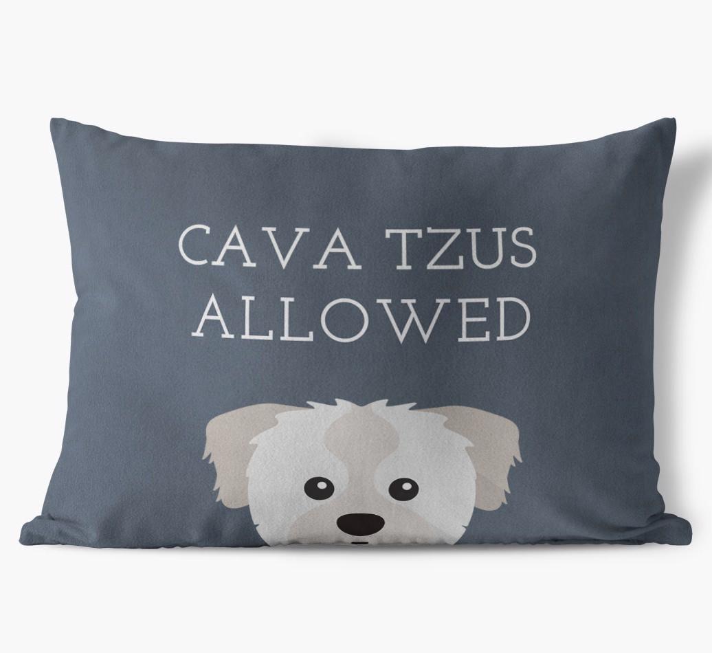 Dogs Allowed: Personalized {breedFullName} Soft Touch Pillow
