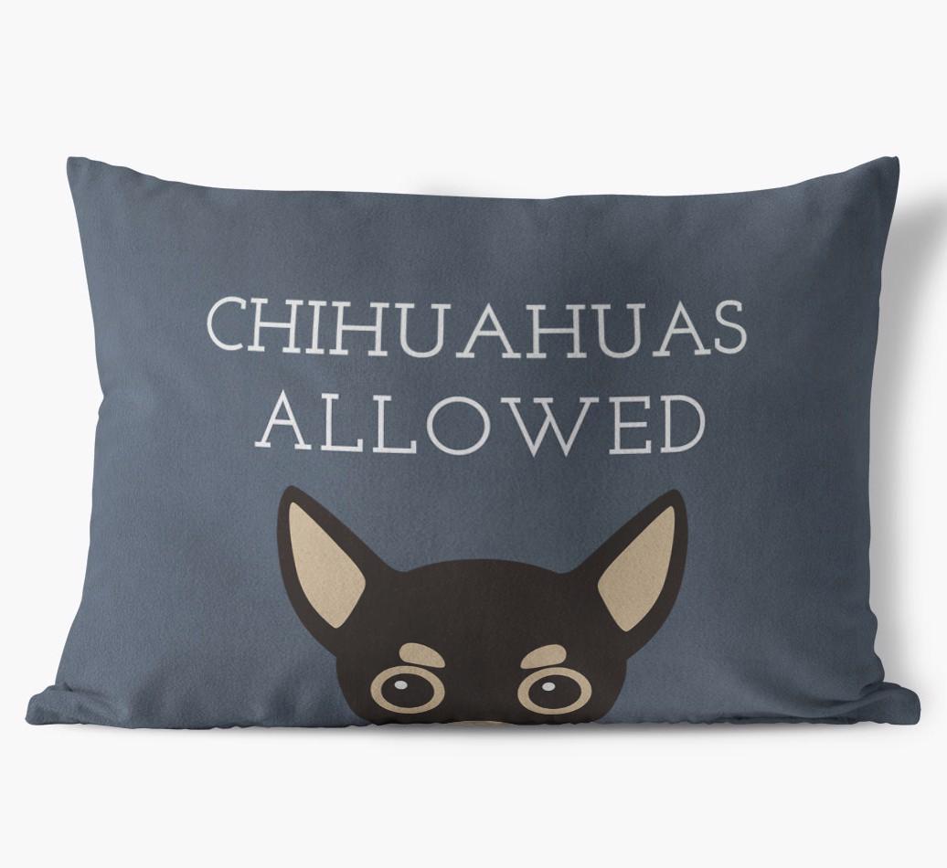 Dogs Allowed: Personalized {breedFullName} Soft Touch Pillow