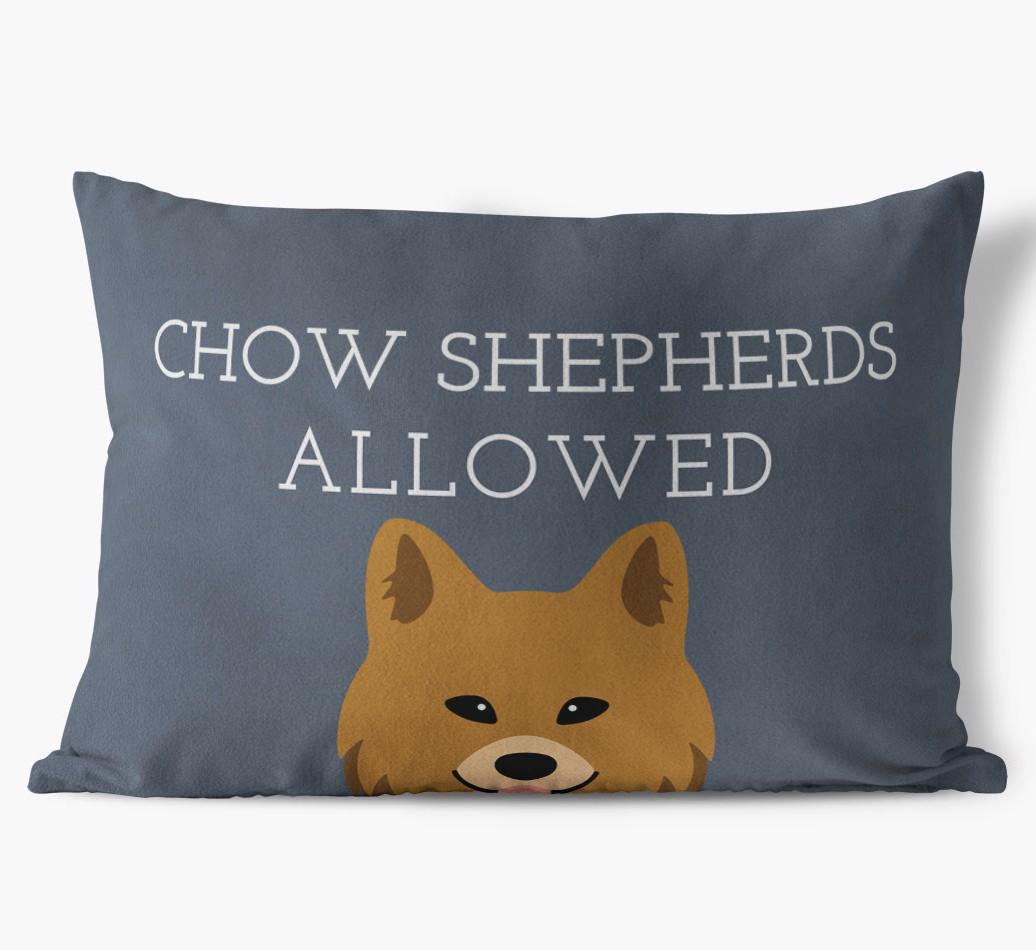 Dogs Allowed: Personalized {breedFullName} Soft Touch Pillow