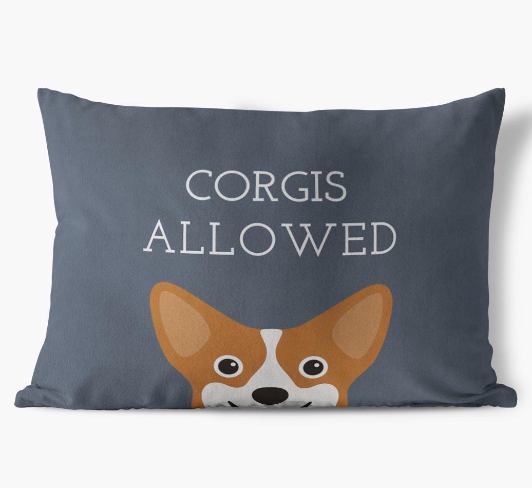 Dogs Allowed: Personalized {breedFullName} Soft Touch Pillow