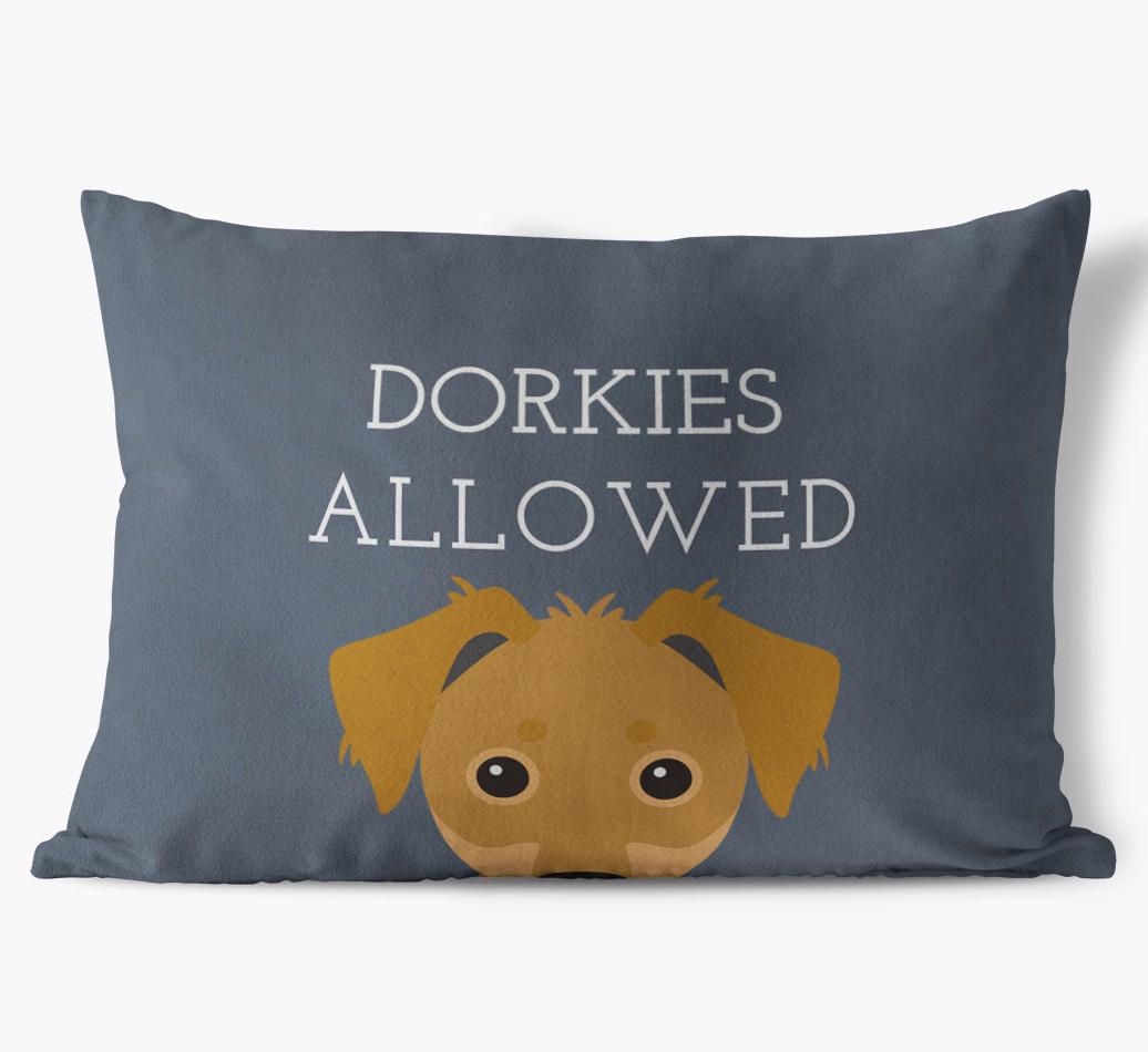 Dogs Allowed: Personalized {breedFullName} Soft Touch Pillow