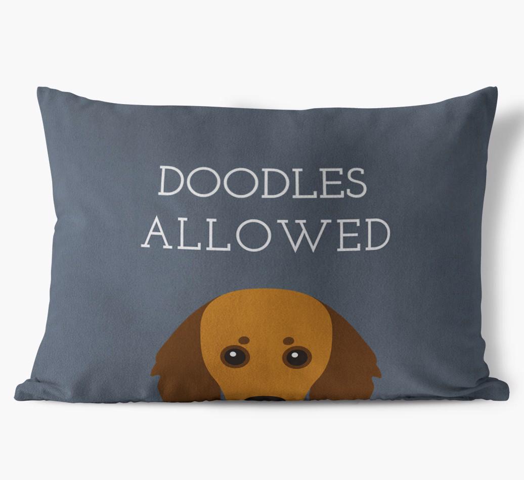 Dogs Allowed: Personalized {breedFullName} Soft Touch Pillow