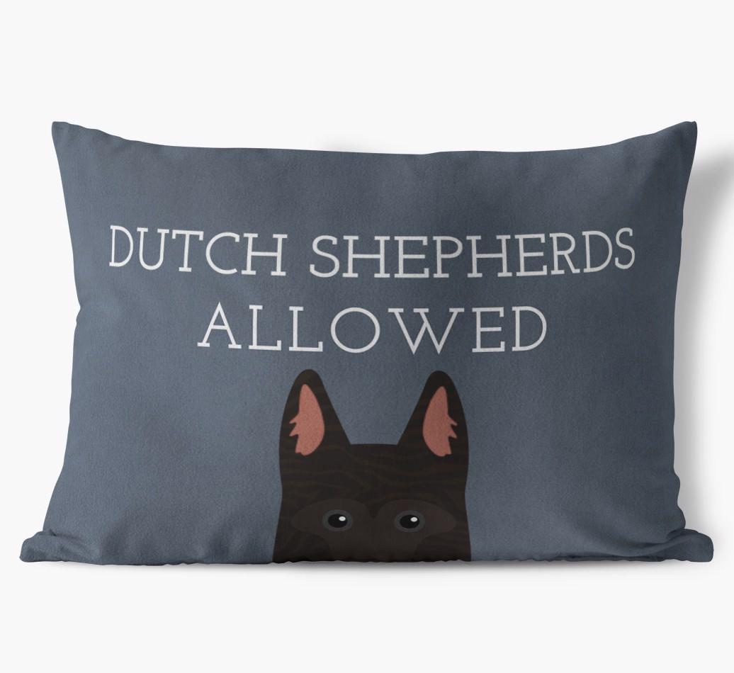 Dogs Allowed: Personalized {breedFullName} Soft Touch Pillow