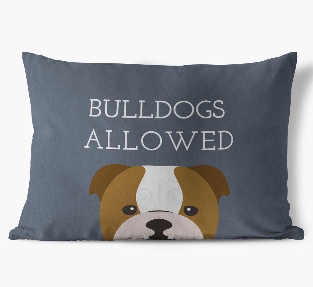Dogs Allowed: Personalized {breedFullName} Soft Touch Pillow