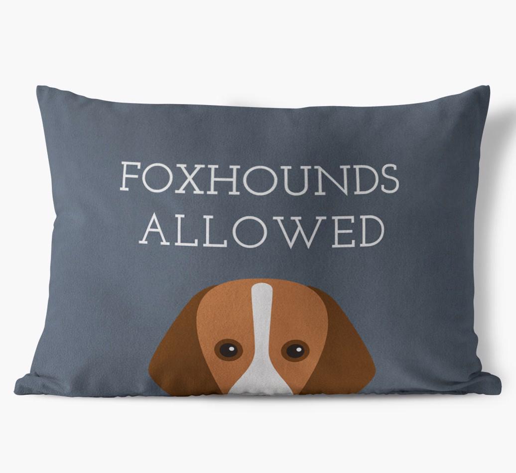 Dogs Allowed: Personalized {breedFullName} Soft Touch Pillow