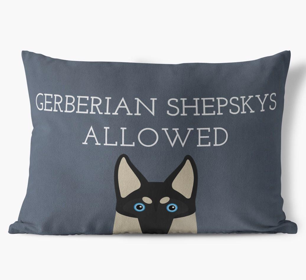 Dogs Allowed: Personalized {breedFullName} Soft Touch Pillow