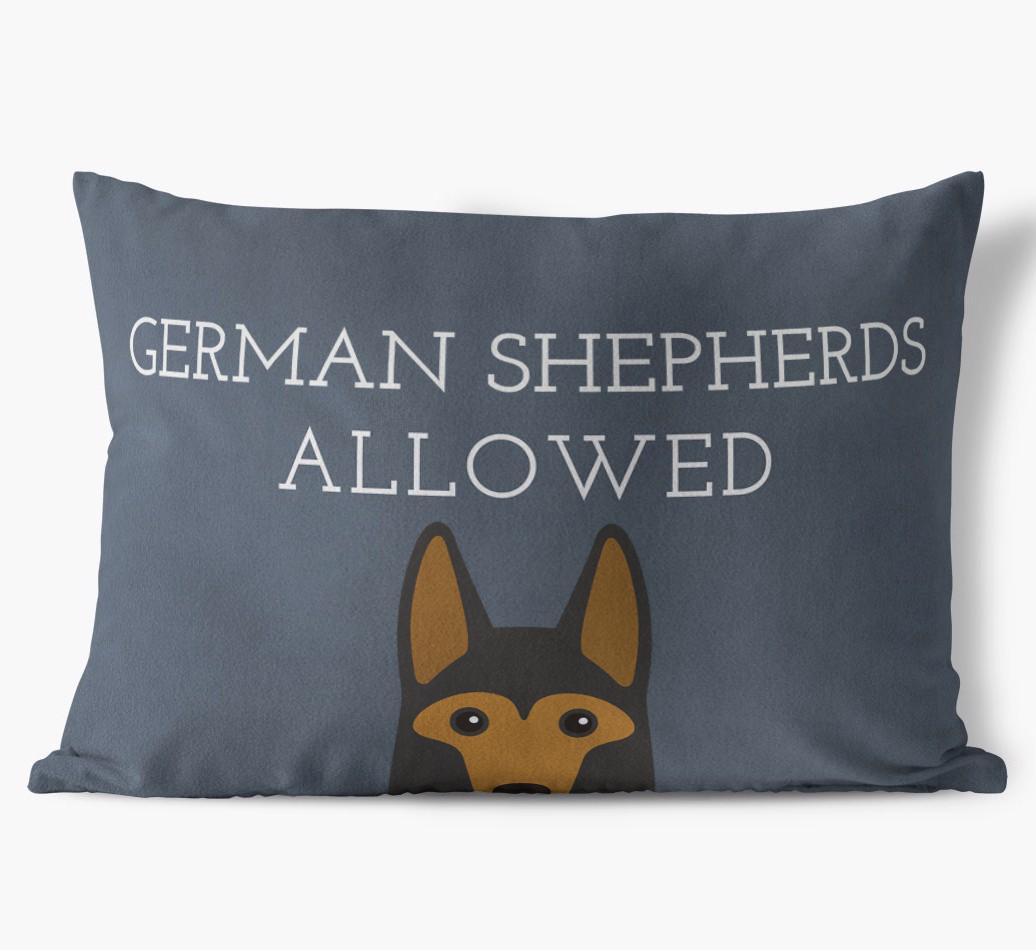 Dogs Allowed: Personalized {breedFullName} Soft Touch Pillow