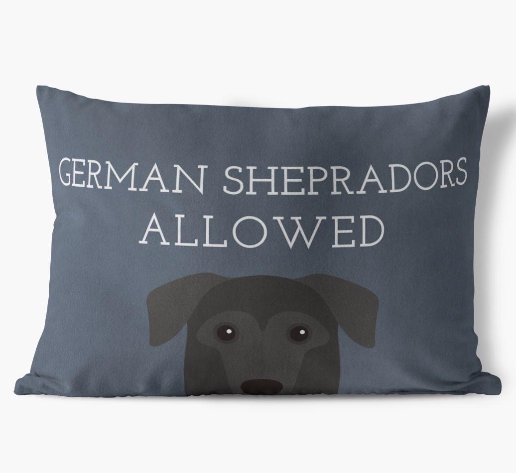Dogs Allowed: Personalized {breedFullName} Soft Touch Pillow