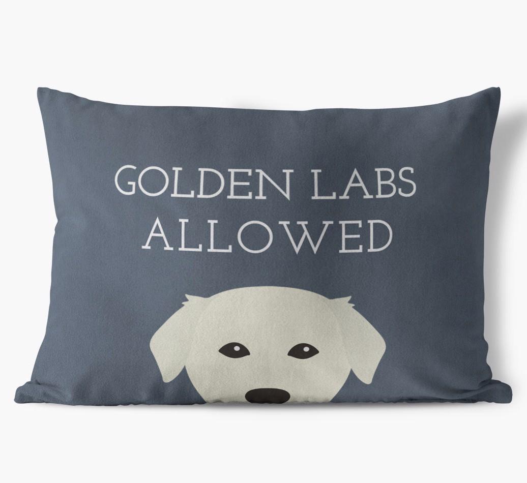 Dogs Allowed: Personalized {breedFullName} Soft Touch Pillow