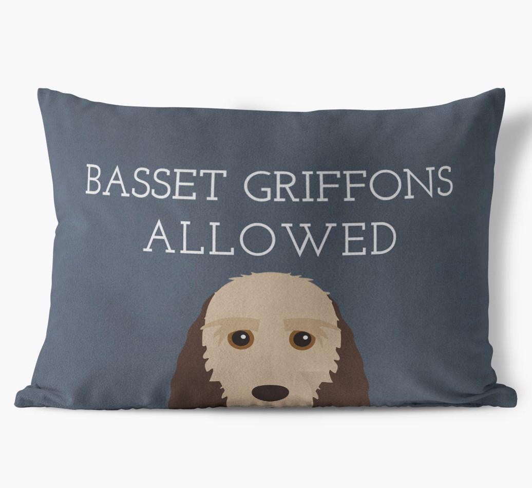 Dogs Allowed: Personalized {breedFullName} Soft Touch Pillow