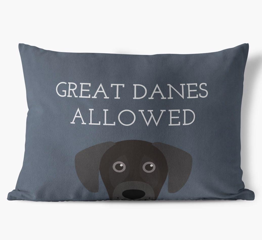 Dogs Allowed: Personalized {breedFullName} Soft Touch Pillow
