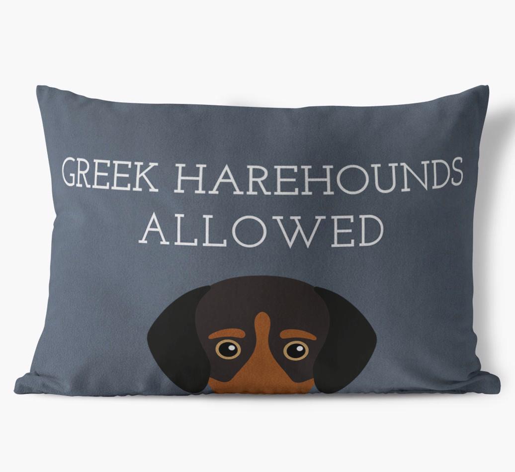 Dogs Allowed: Personalized {breedFullName} Soft Touch Pillow