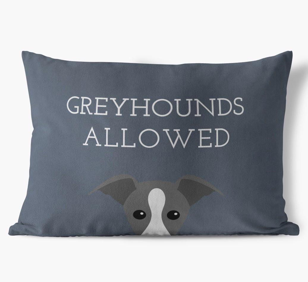 Dogs Allowed: Personalized {breedFullName} Soft Touch Pillow