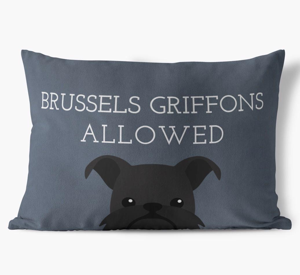 Dogs Allowed: Personalized {breedFullName} Soft Touch Pillow