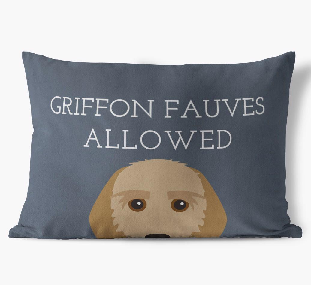 Dogs Allowed: Personalized {breedFullName} Soft Touch Pillow
