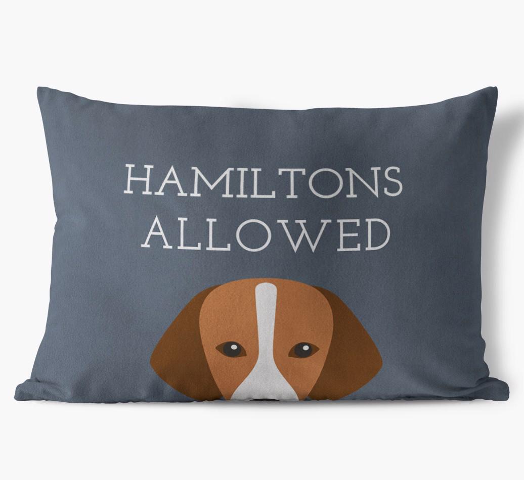 Dogs Allowed: Personalized {breedFullName} Soft Touch Pillow