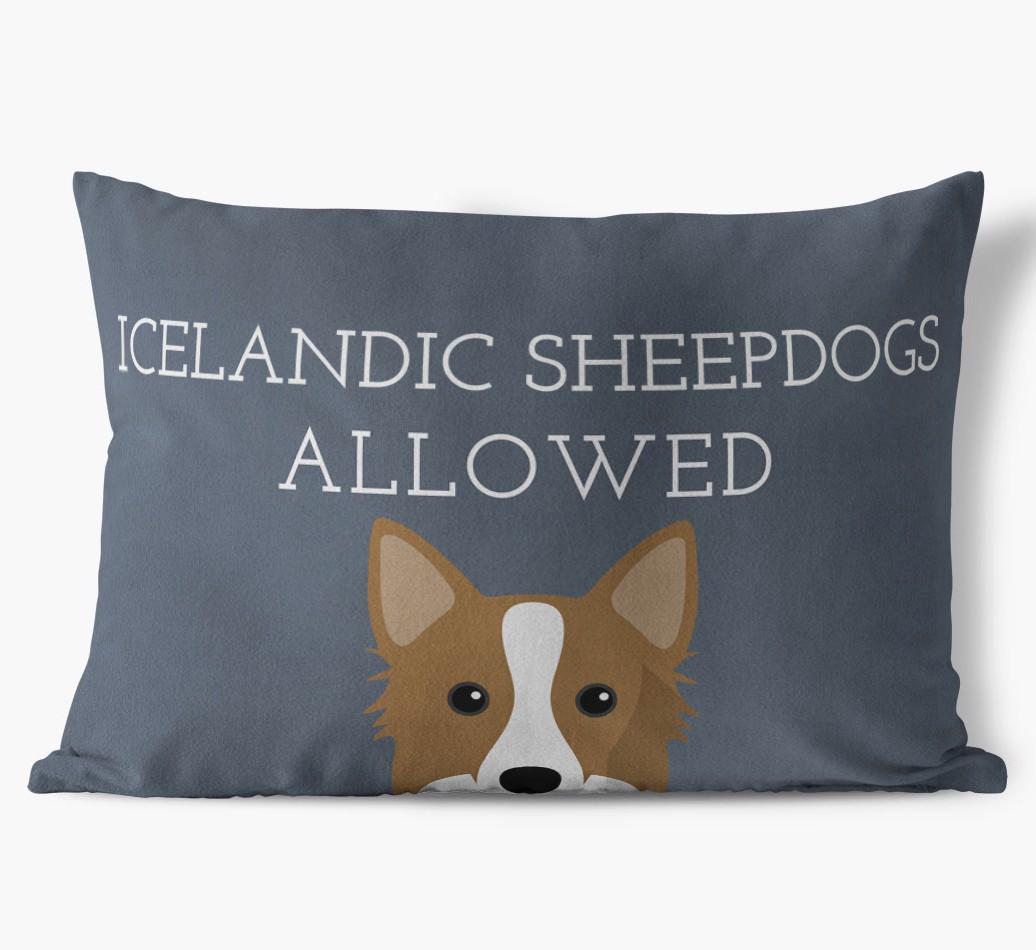Dogs Allowed: Personalized {breedFullName} Soft Touch Pillow