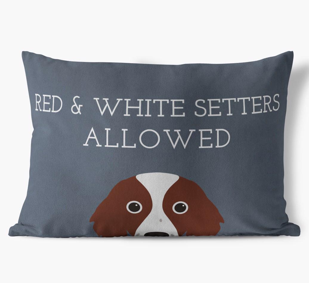 Dogs Allowed: Personalized {breedFullName} Soft Touch Pillow