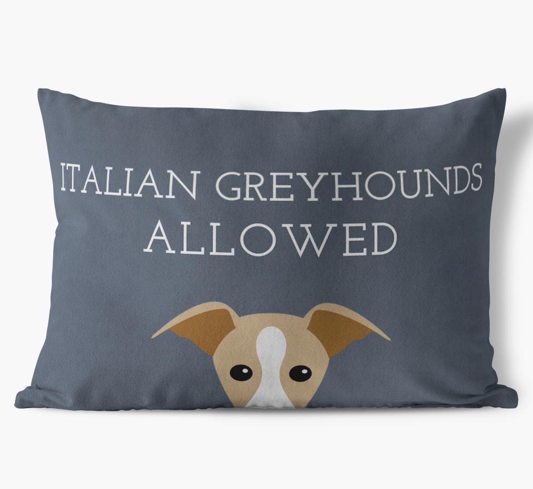 Dogs Allowed: Personalized {breedFullName} Soft Touch Pillow