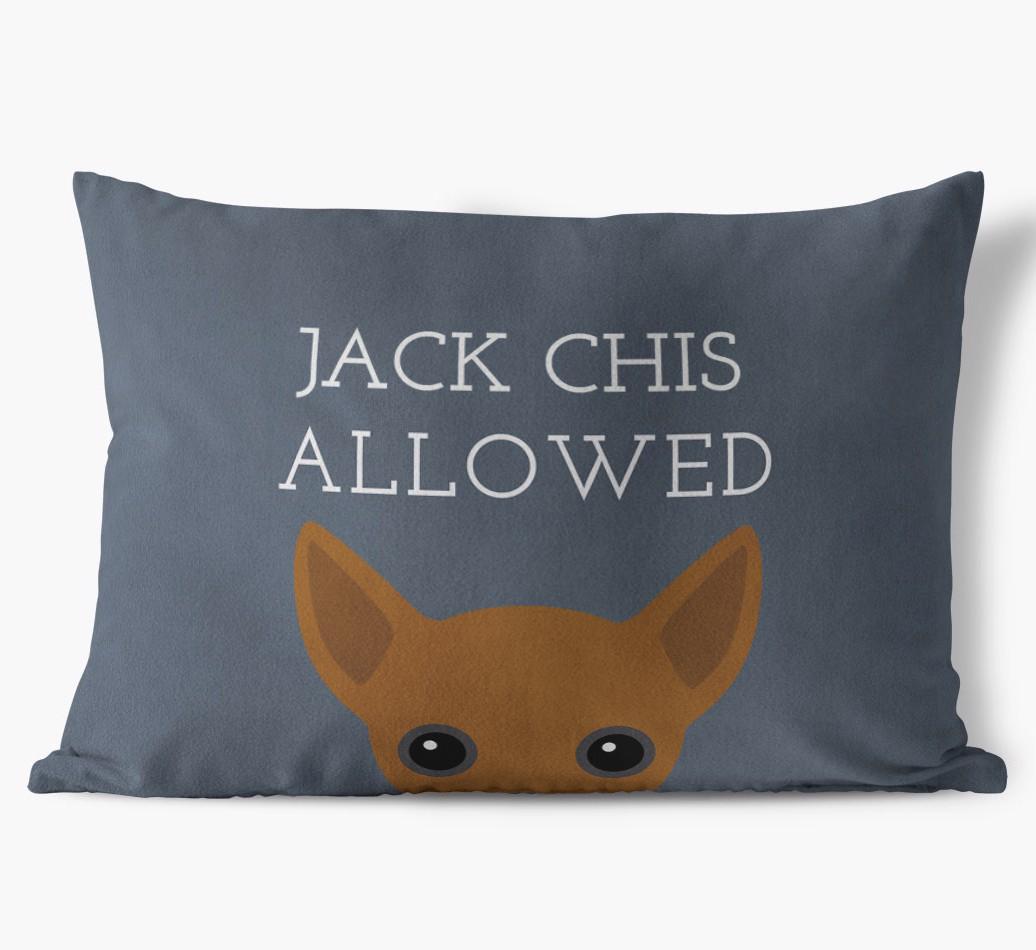 Dogs Allowed: Personalized {breedFullName} Soft Touch Pillow